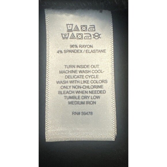 Women’s Tahari BLACK 3/4 Sleeve Rayon Spandex Midi Dress Stretchy Sz 2X - Picture 7 of 9